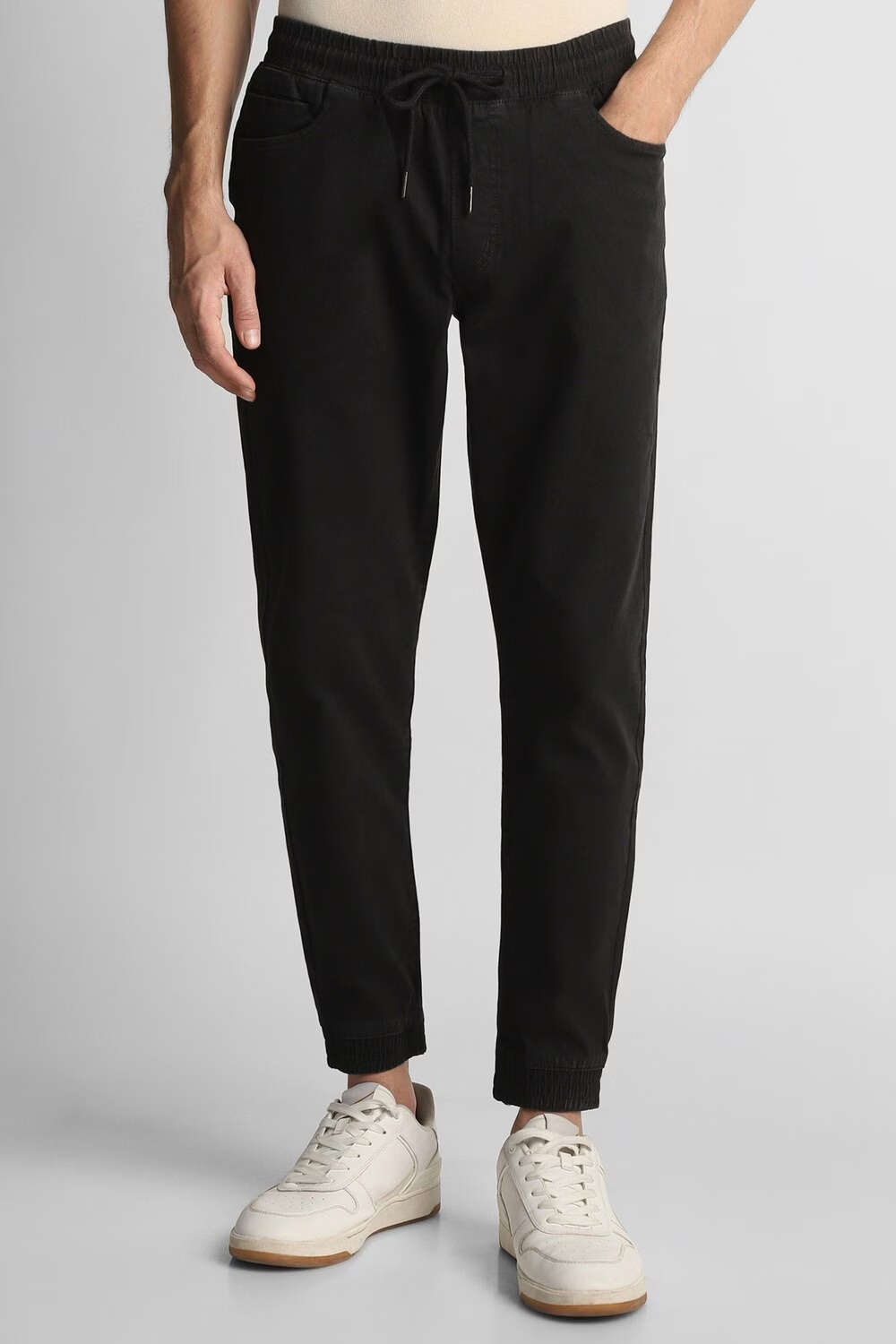 Men Black Solid Flat Front Casual Trousers-Black 1 73449-men-black-solid-flat-front-casual-trousers-black-1.jpg