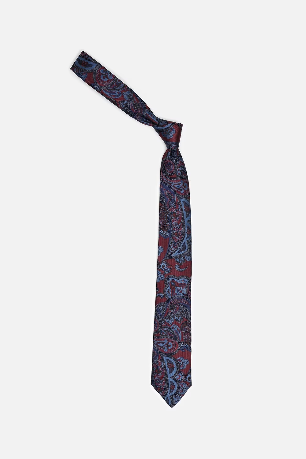 Men Blue Embroidered Tie-Blue