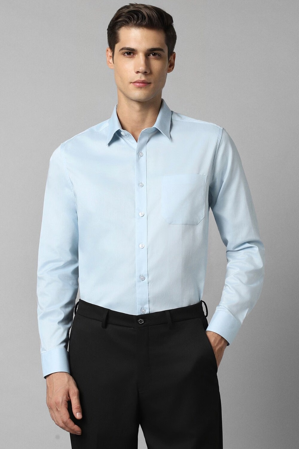 Men Blue Slim Fit Solid Full Sleeves Formal Shirt-Blue 1 74393-men-blue-slim-fit-solid-full-sleeves-formal-shirt-blue-1.jpg