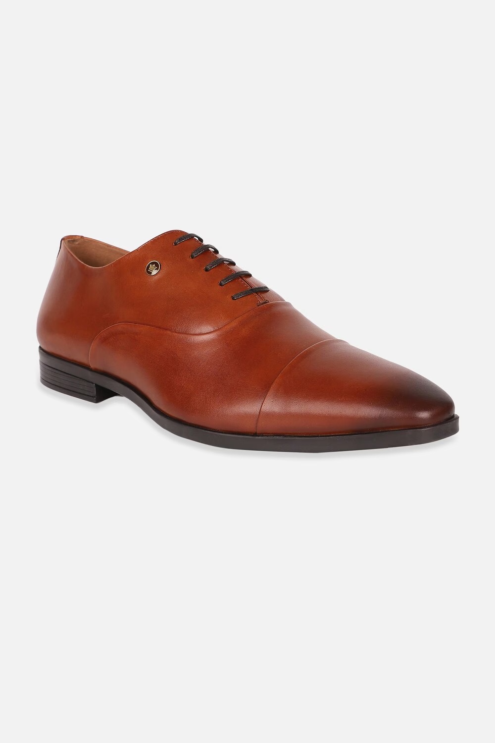 Louis Philippe Men Brown Solid Oxford Formal Imported Premium Leather Light Weight Breathable Lining Slip Resistant Flexible Toe-Brown