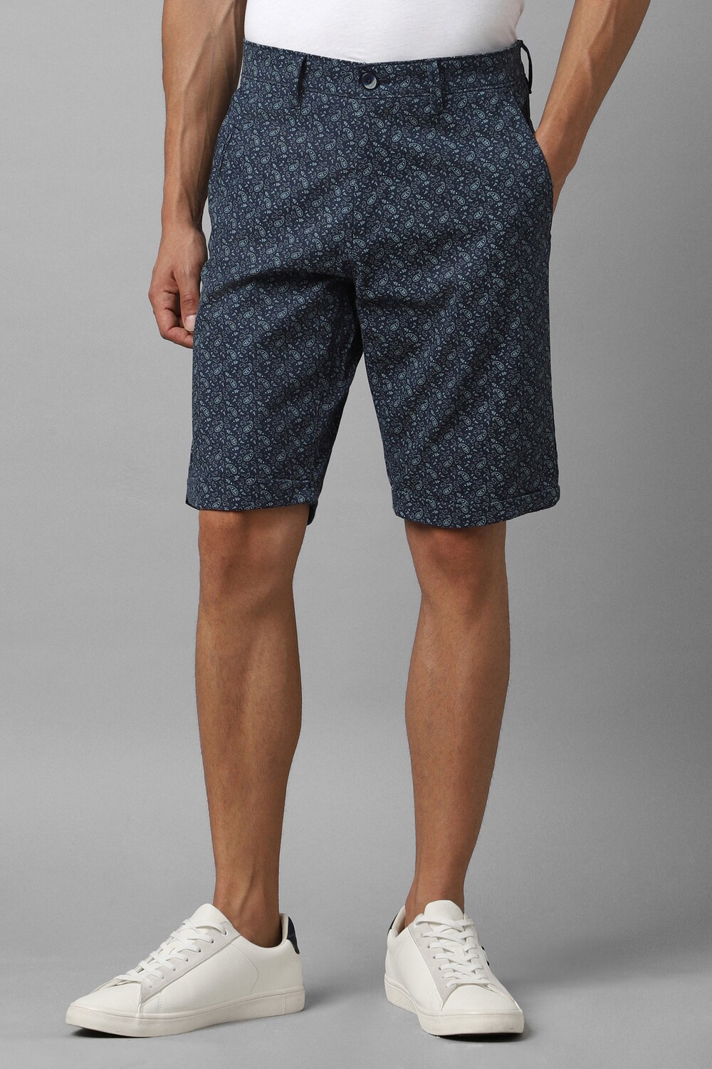 Men Navy Print Slim Fit Shorts-Navy 1 7464-men-navy-print-slim-fit-shorts-navy-1.jpg