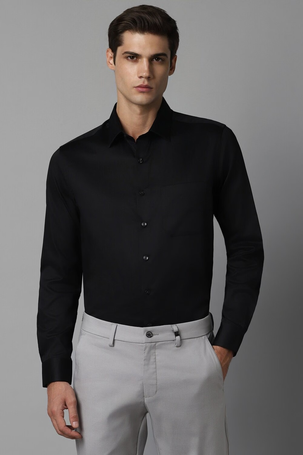 Men Black Slim Fit Solid Full Sleeves Formal Shirt-Black 1 74852-men-black-slim-fit-solid-full-sleeves-formal-shirt-black-1.jpg