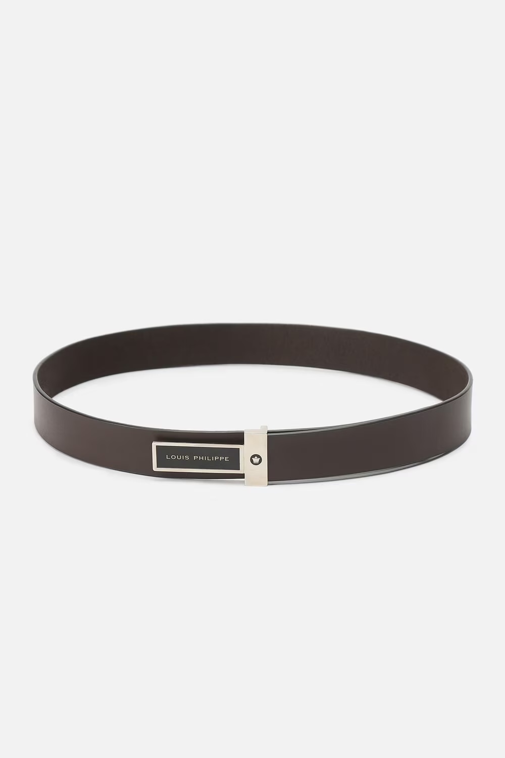 Louis Philippe Men Brown Solid  Formal Italian Leather with Dual Tone Buckle Belt-Brown