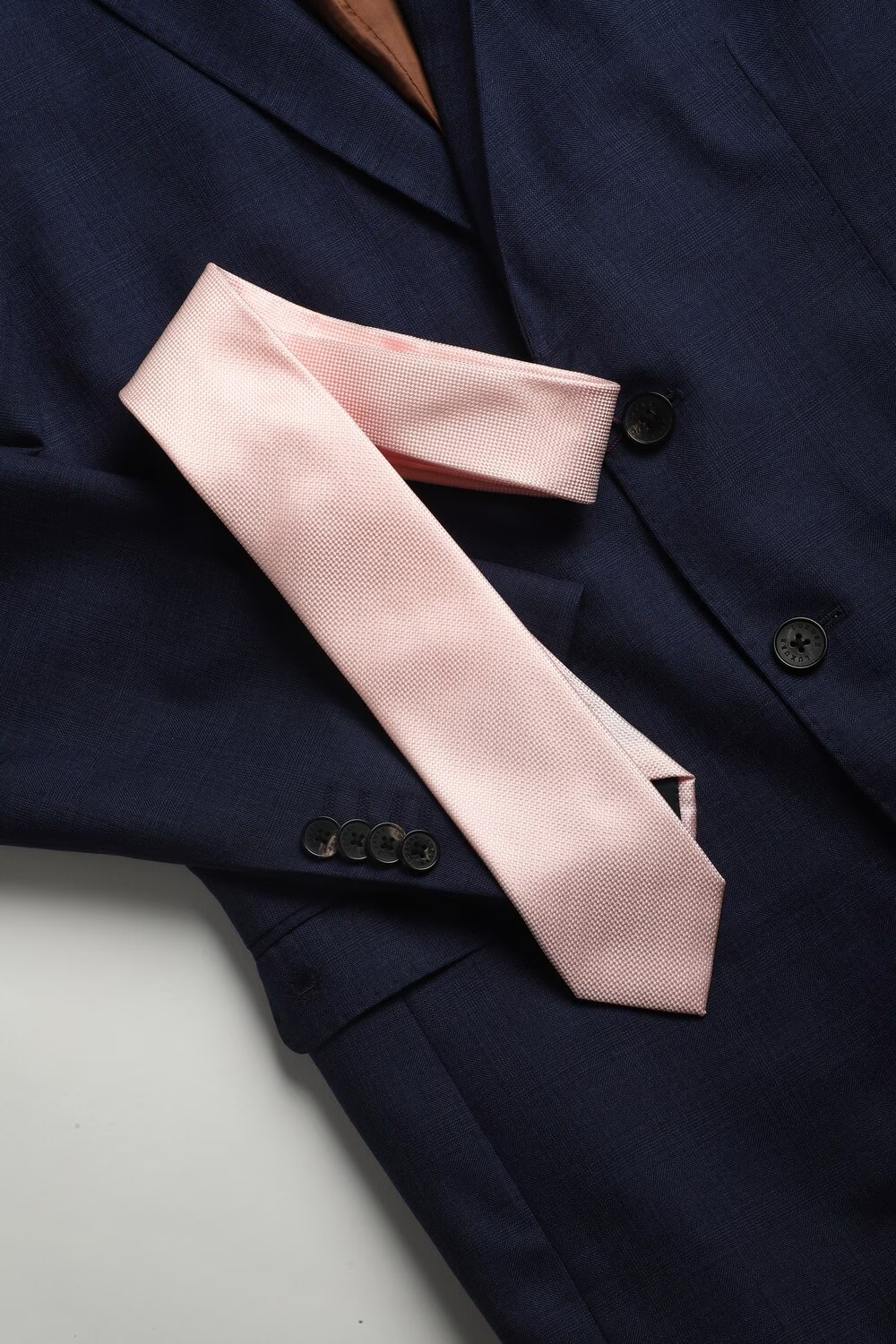 Men Pink Textured Tie-Pink