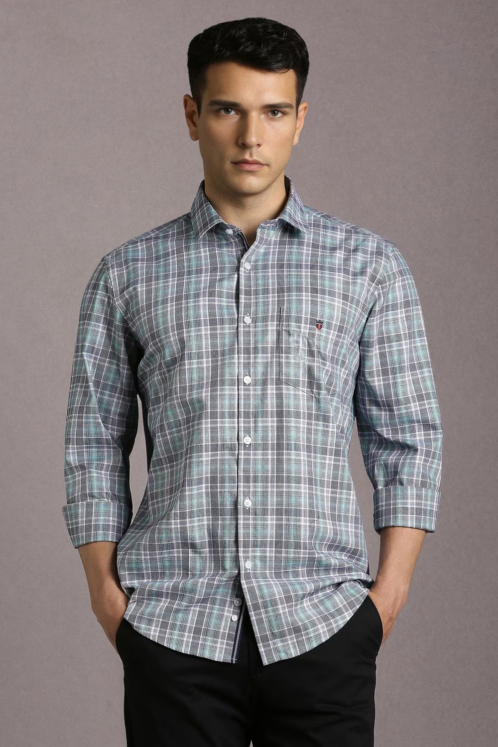 Men Multicolor Check Full Sleeves Casual Shirt-Multicolor