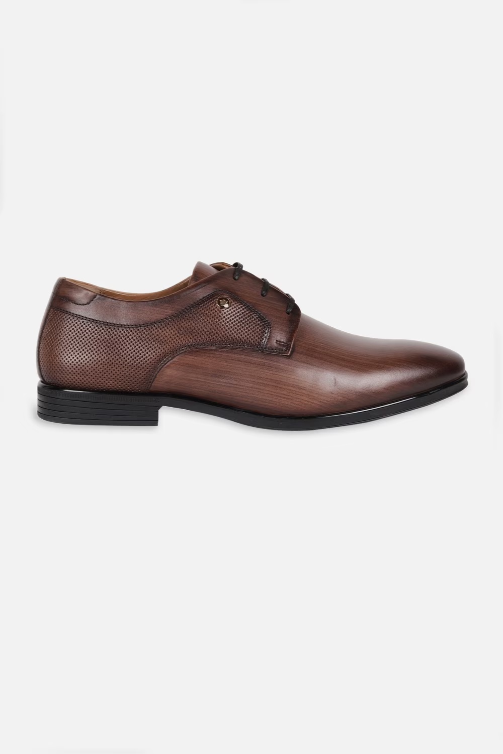Men Perfect Derby Leather Brown Lace Up Shoes-Brown