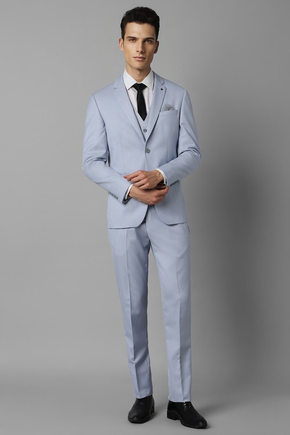 Men Blue Slim Fit Textured Formal Three Piece Suit-Blue 1 77256-men-blue-slim-fit-textured-formal-three-piece-suit-blue-1.jpg