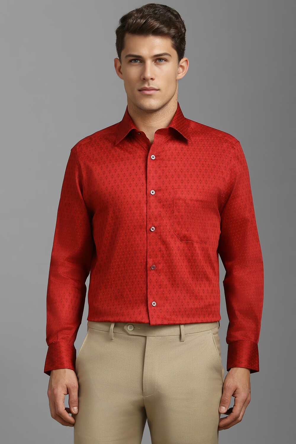 Men Red Classic Fit Print Full Sleeves Formal Shirt-Red 1 77454-men-red-classic-fit-print-full-sleeves-formal-shirt-red-1.jpg