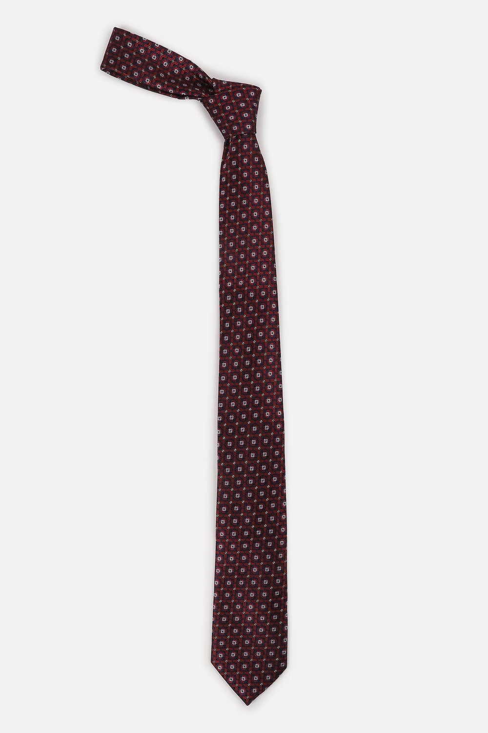 Men Maroon Embroidered Tie-Maroon