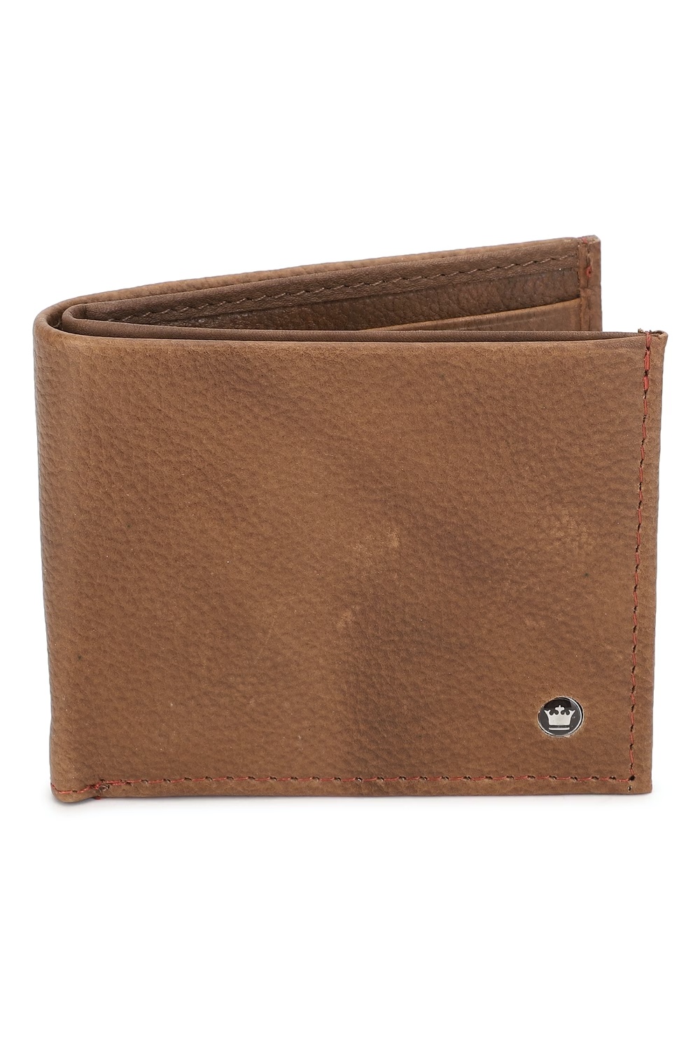 Men Textured Tan Leather Bifold Wallet With Multicard Slots-Tan