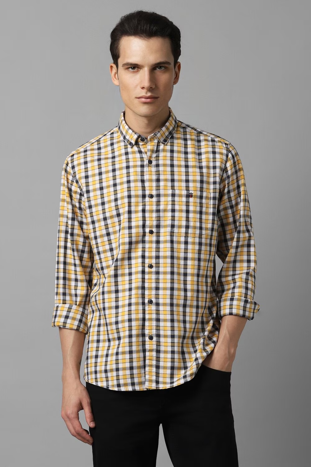Men Multi Slim Fit Check Full Sleeves Casual Shirt-Multi