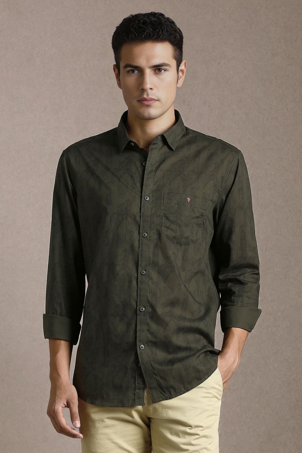 Men Olive Print Full Sleeves Casual Shirt-Olive 1 77942-men-olive-print-full-sleeves-casual-shirt-olive-1.jpg