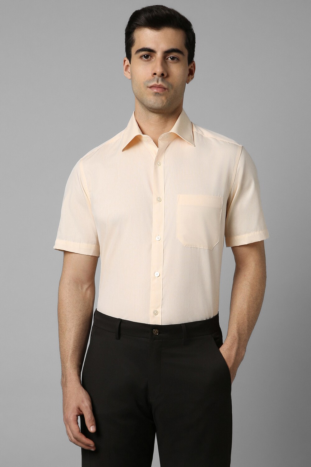 Men Yellow Classic Fit Solid Half Sleeves Formal Shirt-Yellow 1 78072-men-yellow-classic-fit-solid-half-sleeves-formal-shirt-yellow-1.jpg