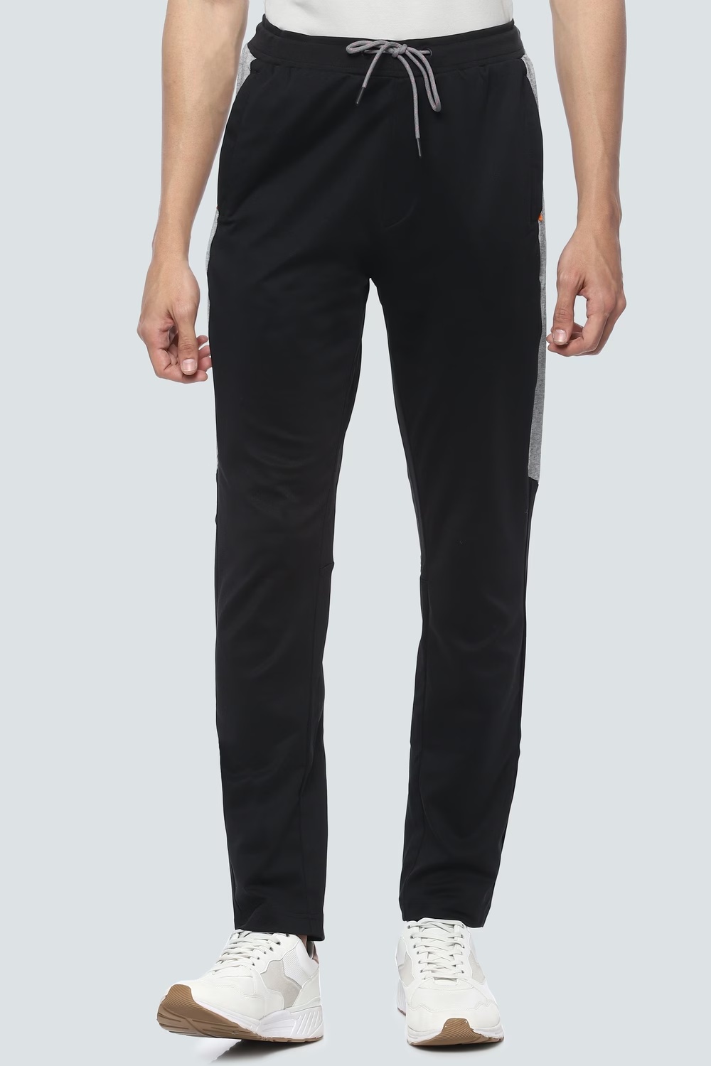 Men Black Solid Casual Track Pants-Black