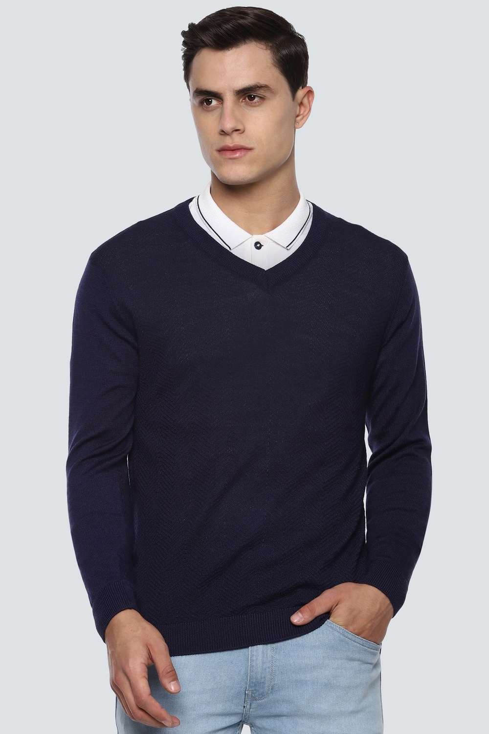 Men Navy Solid V Neck Full Sleeves Sweater-Navy 1 78871-men-navy-solid-v-neck-full-sleeves-sweater-navy-1.jpg