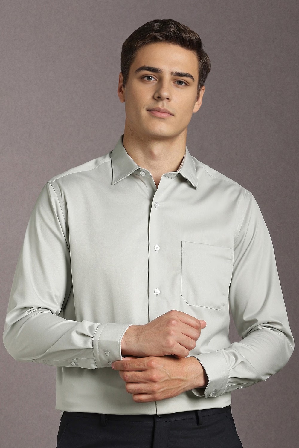 Men Grey Solid Full Sleeves Formal Shirt-Grey 1 79280-men-grey-solid-full-sleeves-formal-shirt-grey-1.jpg