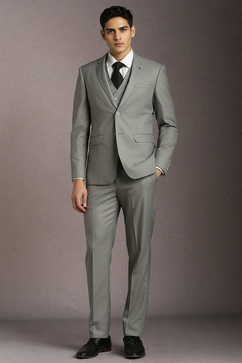 Men Grey Textured Formal Three Piece Suit-Grey 1 79436-men-grey-textured-formal-three-piece-suit-grey-1.jpg