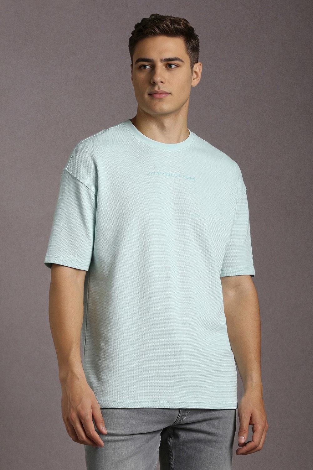 Men Light Blue Textured Crew Neck T-shirt-Light Blue 1 79513-men-light-blue-textured-crew-neck-t-shirt-light-blue-1.jpg