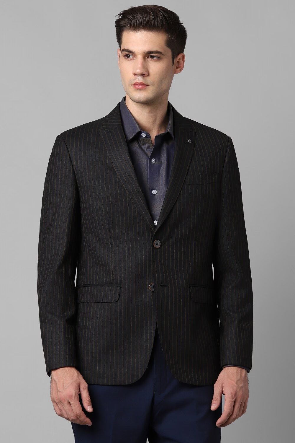 Men Black Slim Fit Stripe Formal Blazer-Black 1 79669-men-black-slim-fit-stripe-formal-blazer-black-1.jpg