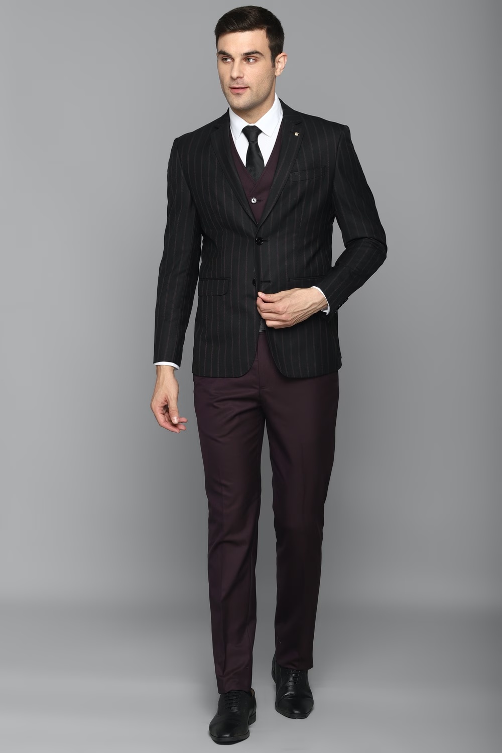 Men Black Slim Fit Stripe Formal Four Piece Suit-Black 1 80105-men-black-slim-fit-stripe-formal-four-piece-suit-black-1.jpg
