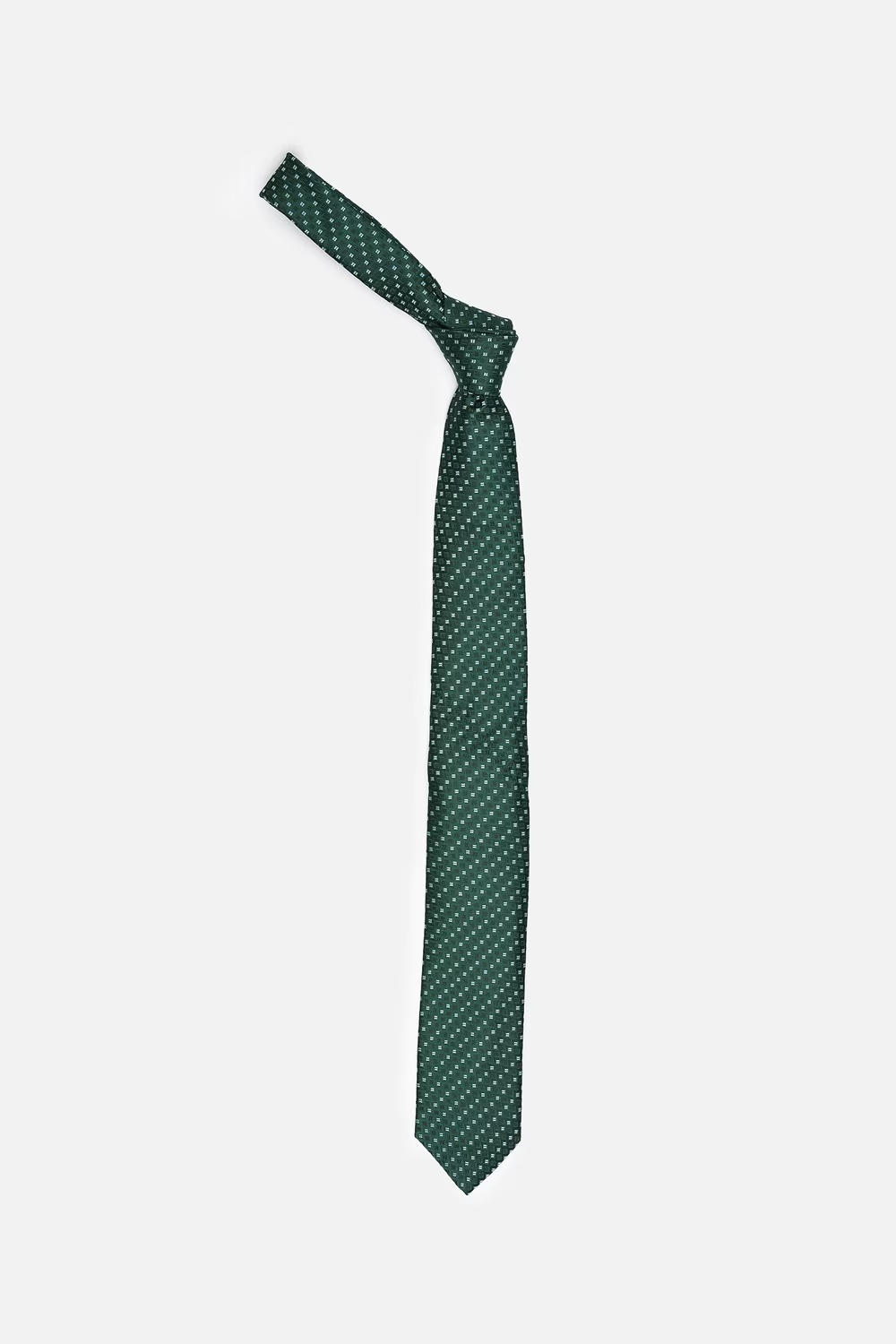 Men Green Embroidered Tie-Green