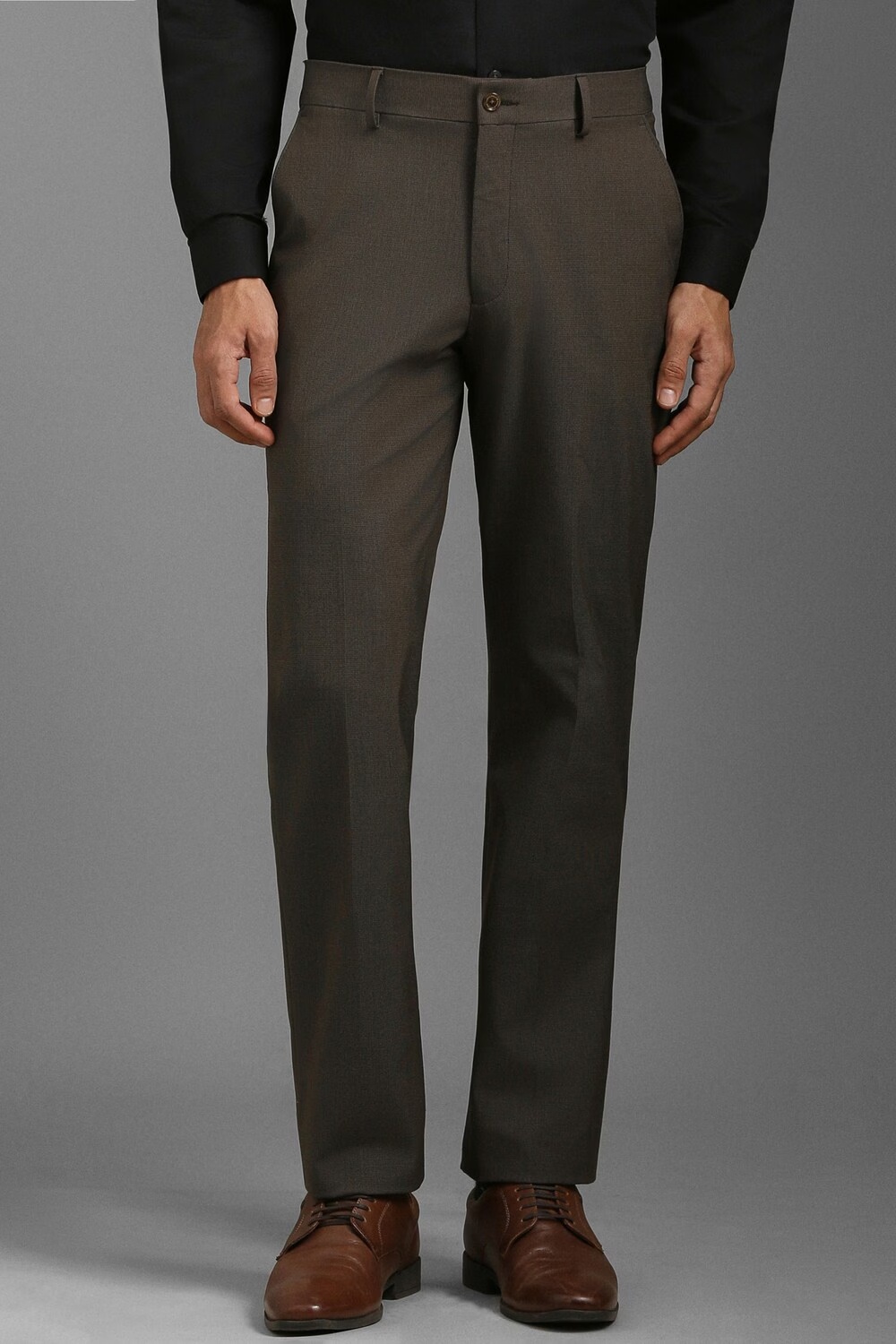 Men Brown Slim Fit Check Flat Front Formal Trousers-Brown 1 9113-men-brown-slim-fit-check-flat-front-formal-trousers-brown-1.jpg