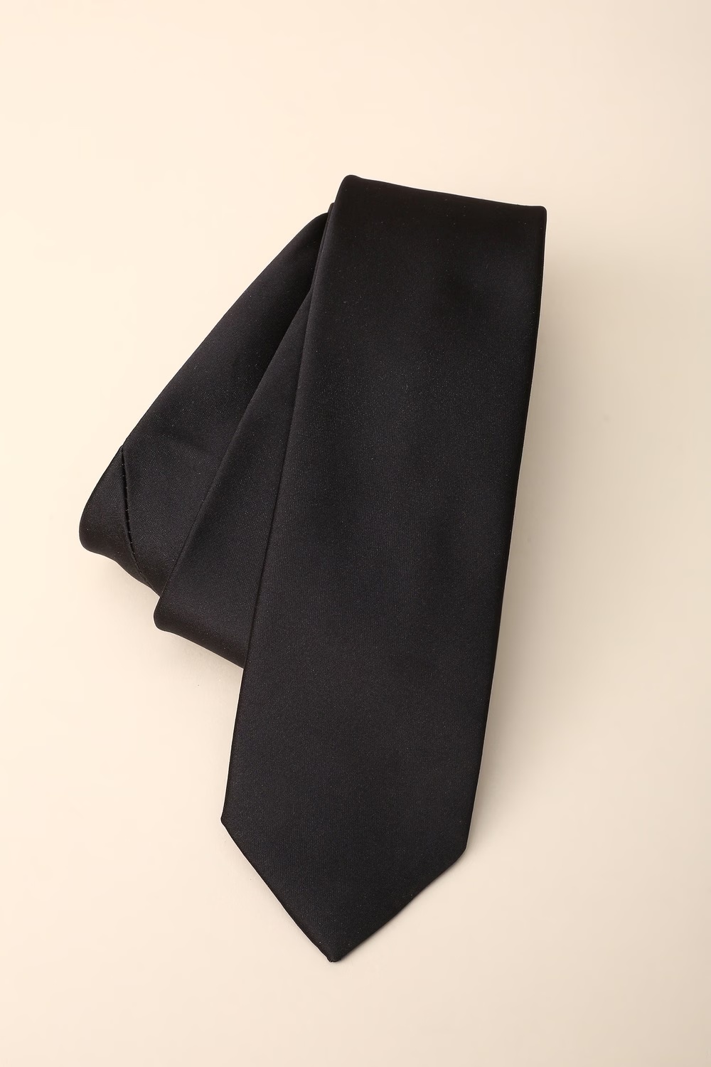 Men Black Textured Tie-Black