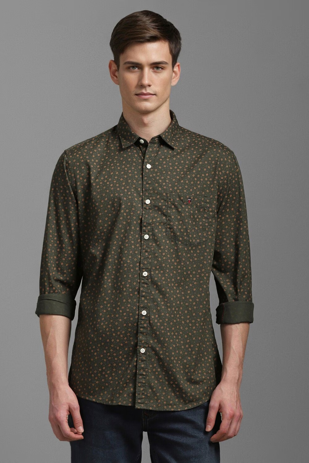 Men Olive Slim Fit Print Full Sleeves Casual Shirt-Olive 1 9933-men-olive-slim-fit-print-full-sleeves-casual-shirt-olive-1.jpg